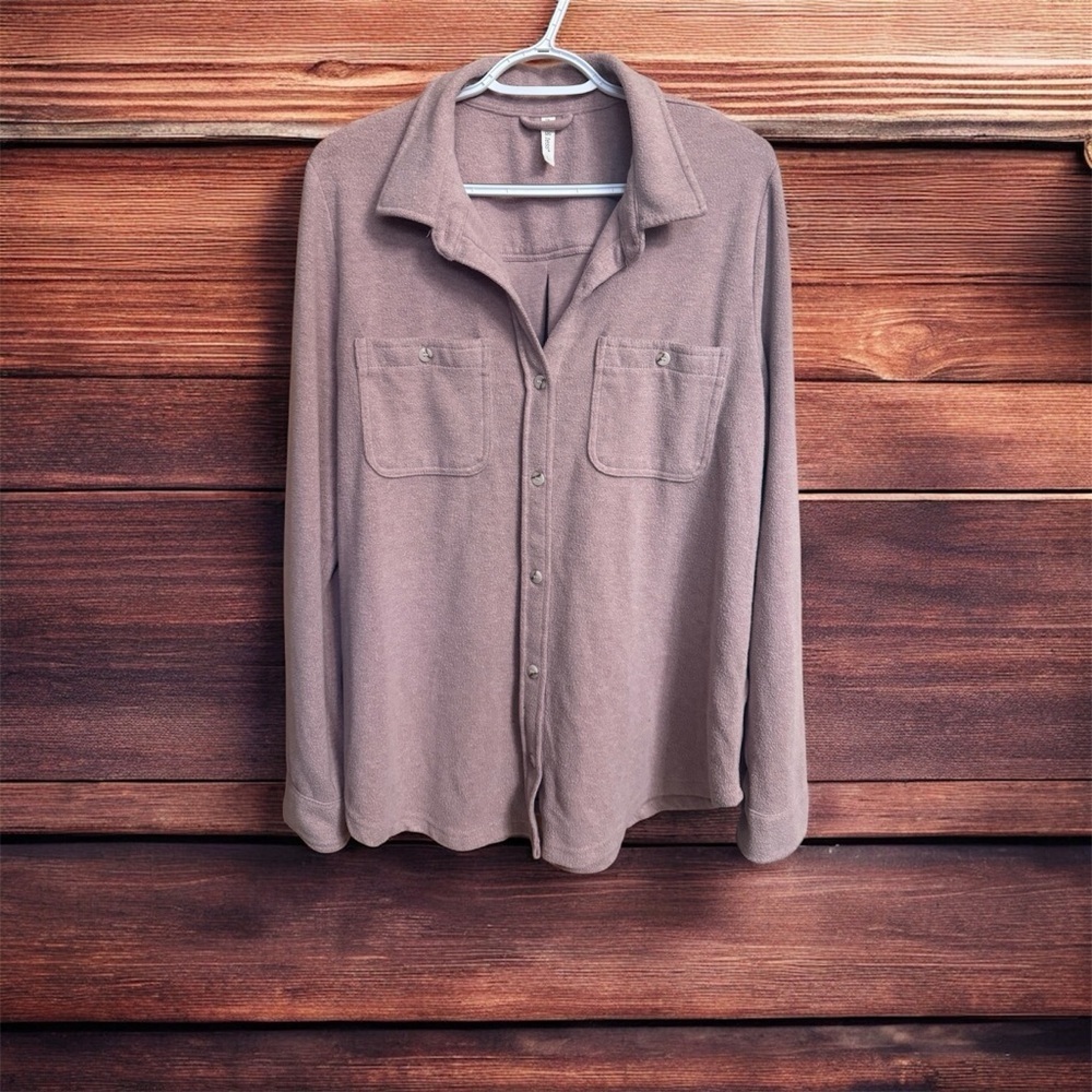 Mia & Tess Cozy Knit Button Up Top